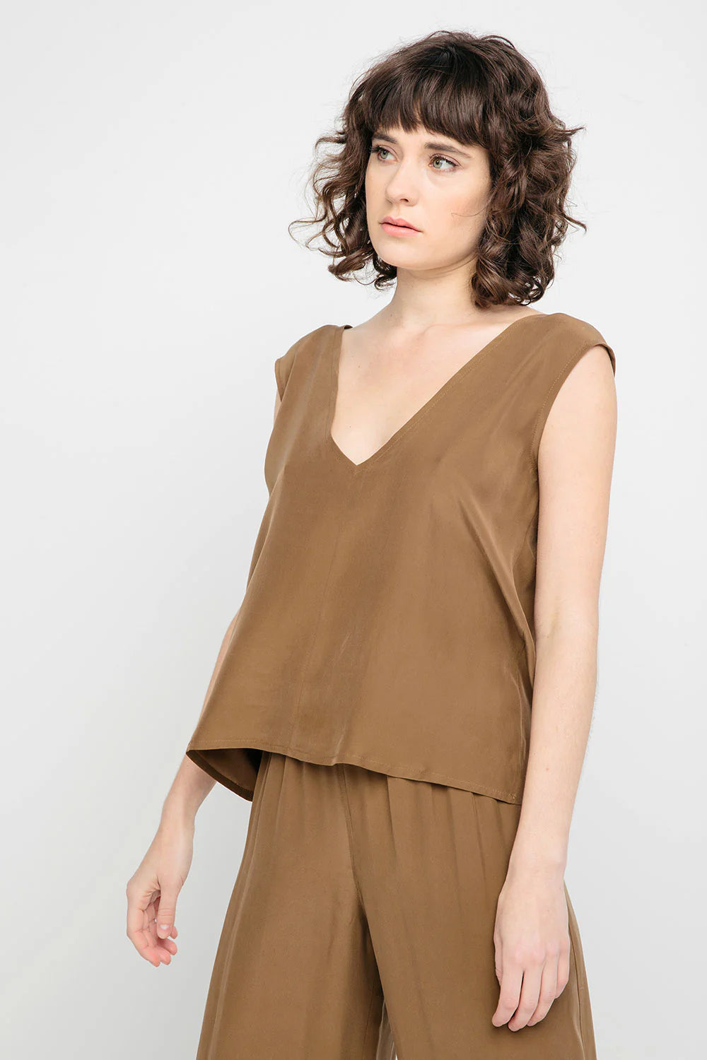 Marlena Tank in Silk Crepe