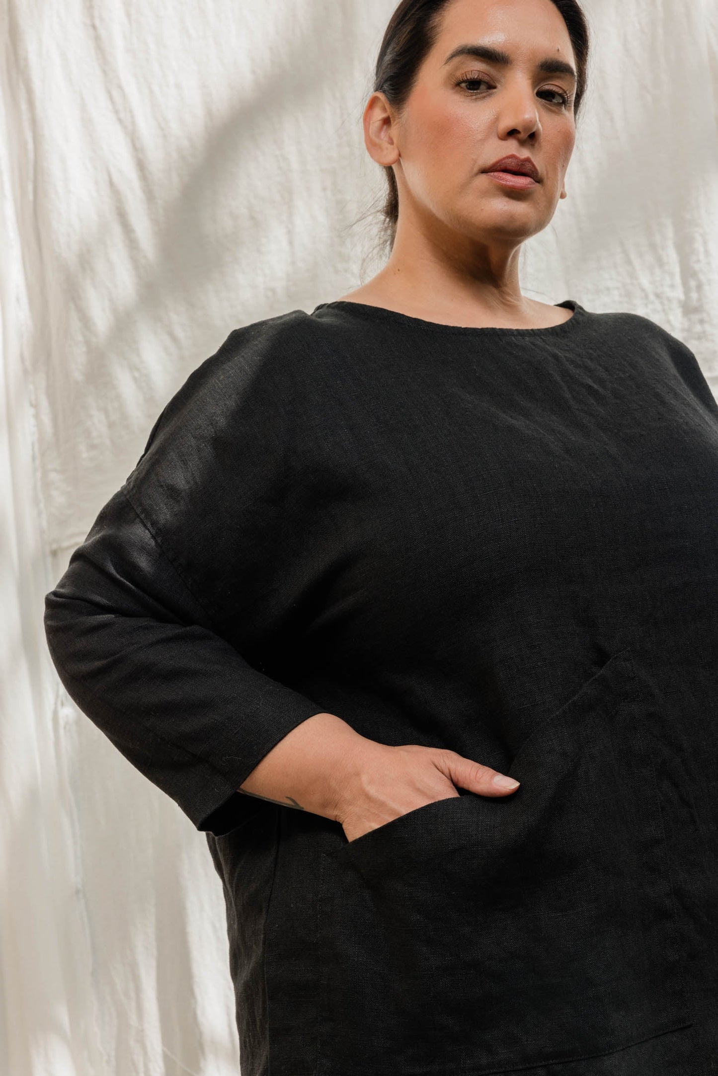 Midweight Linen | Black