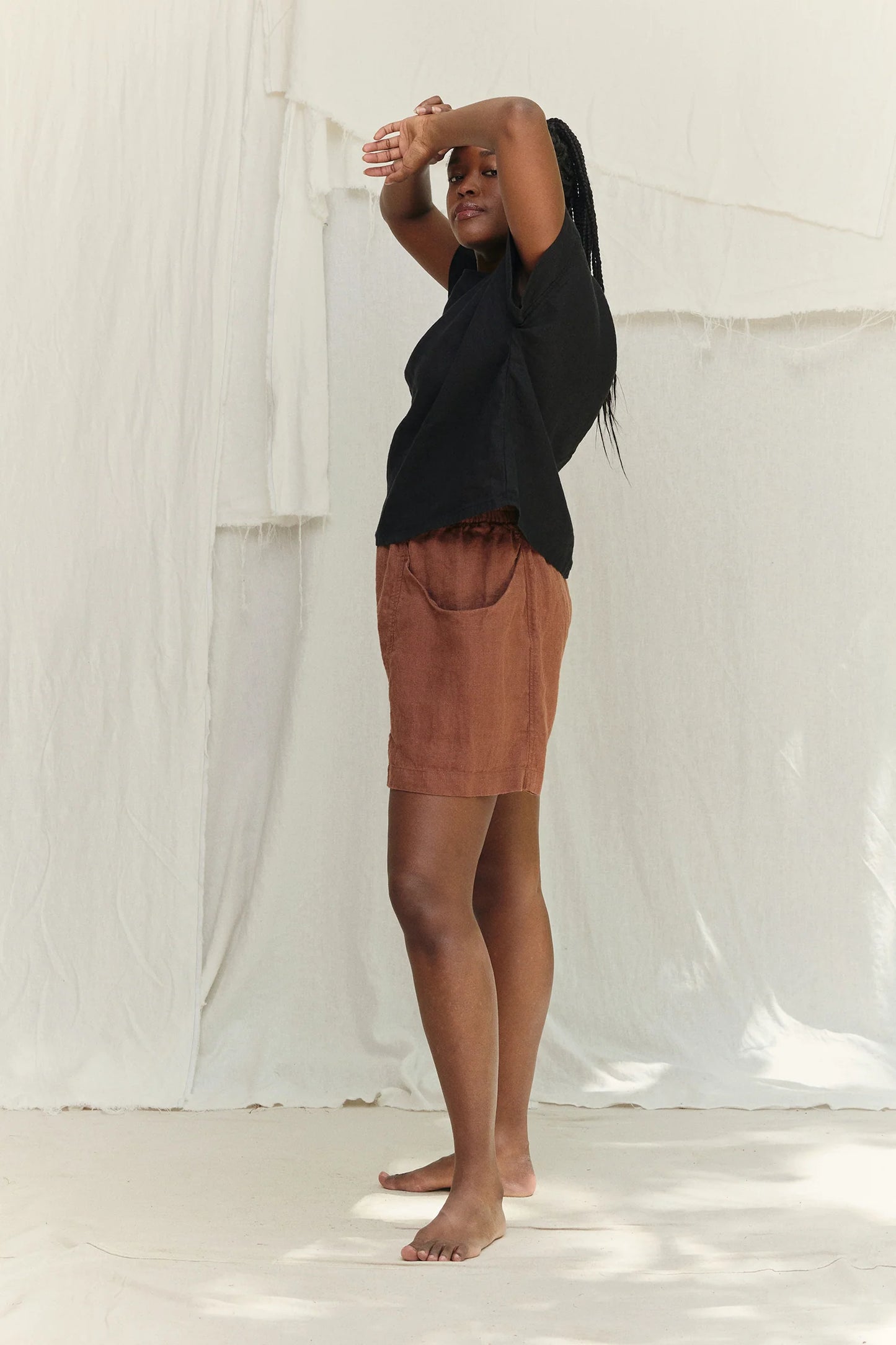 Georgia Tee in Lightweight Linen