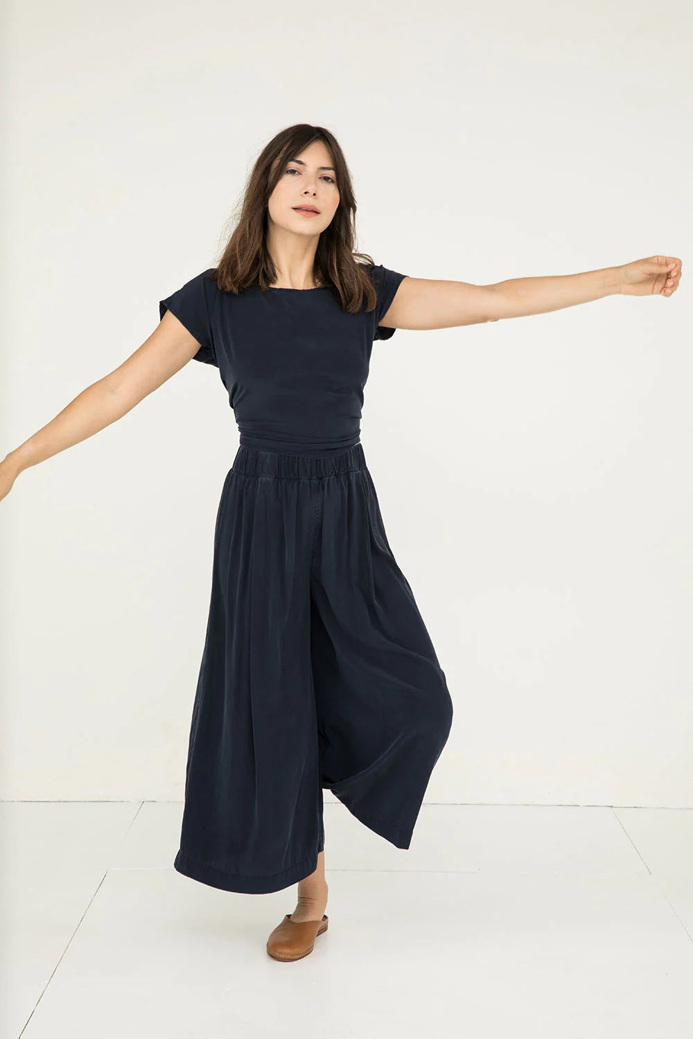 Maxine Crop in Silk Crepe
