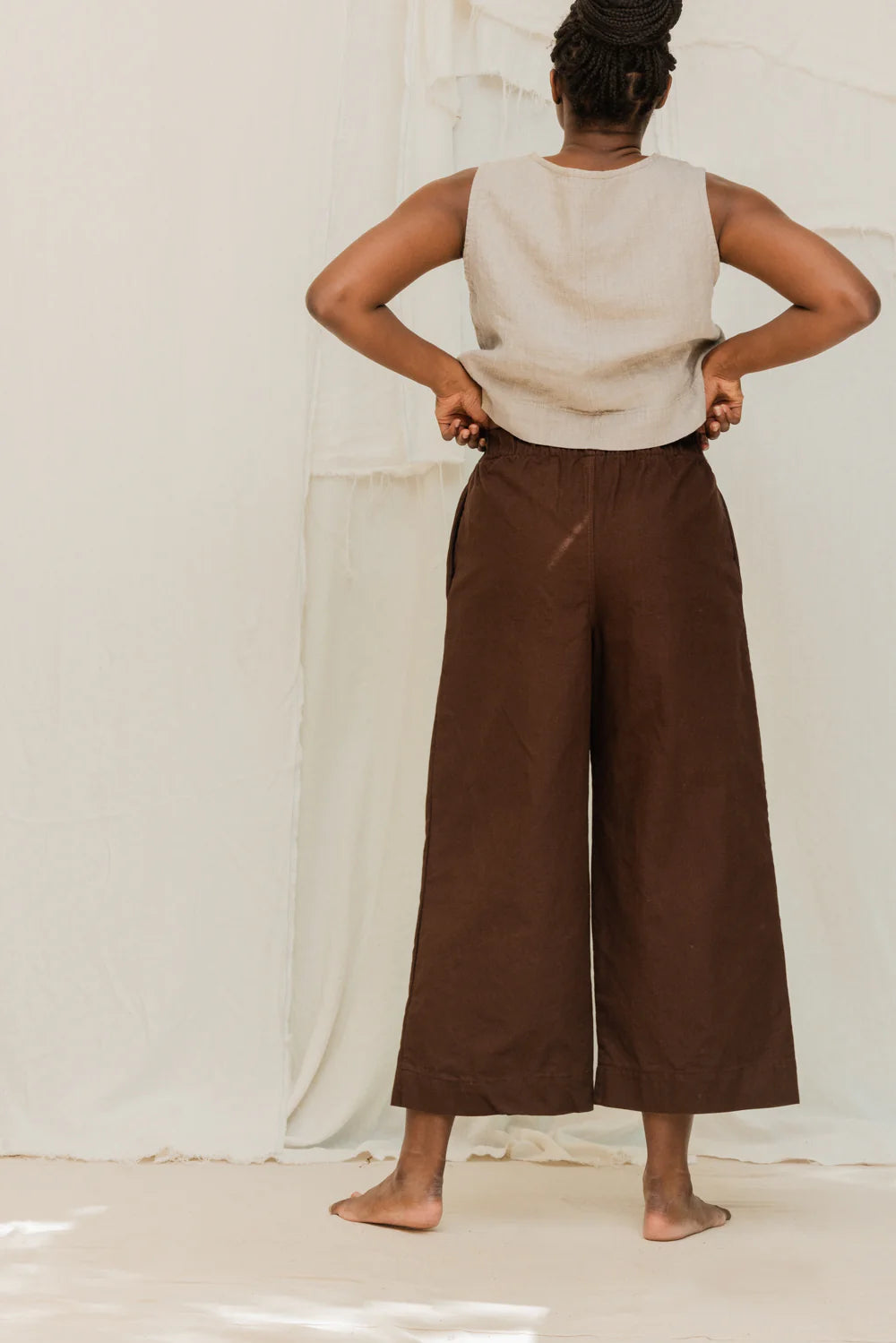 Florence Pant in Organic Cotton Canvas, Umber, Size S-Regular | Ready to Ship