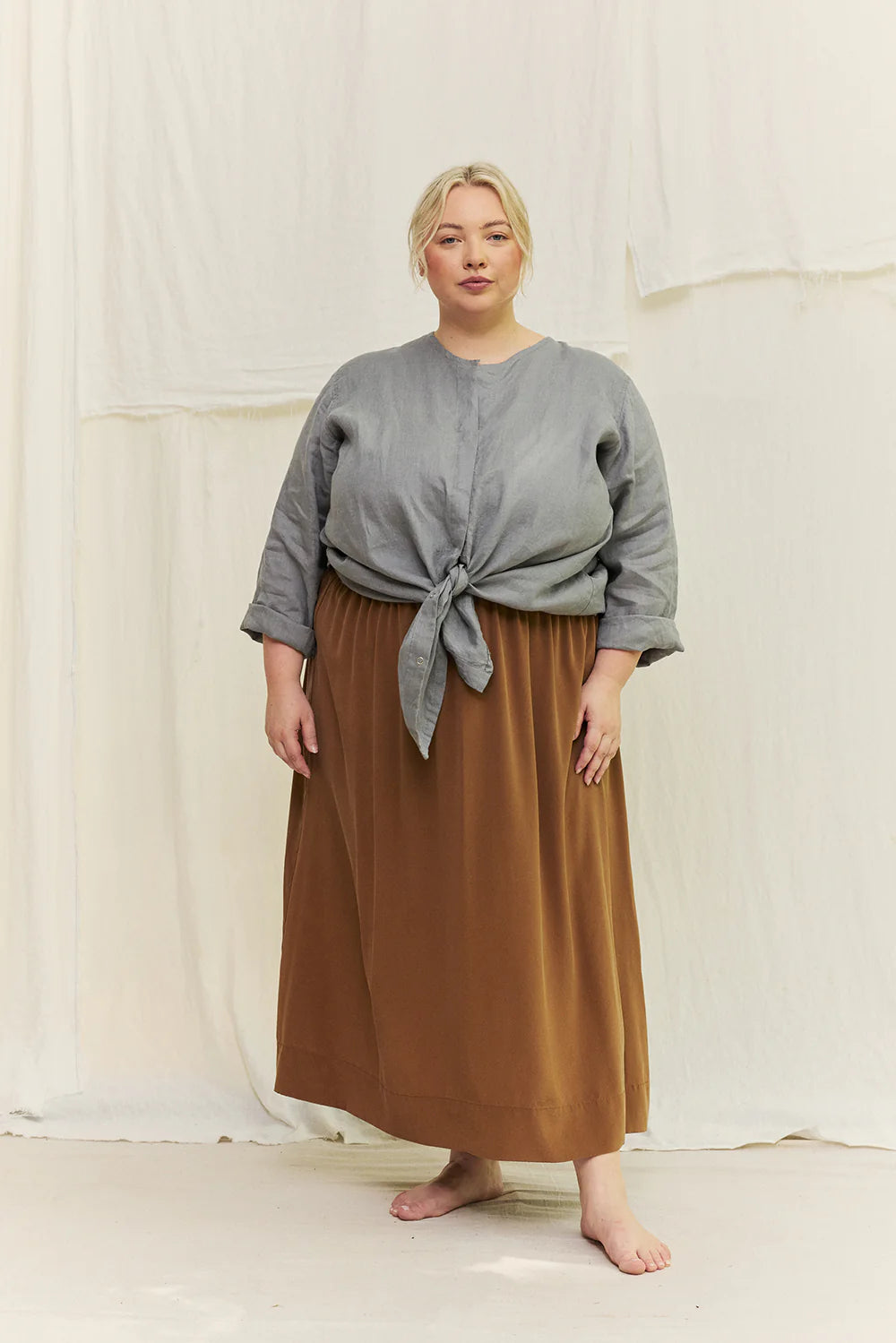 Bel Skirt in Silk Crepe