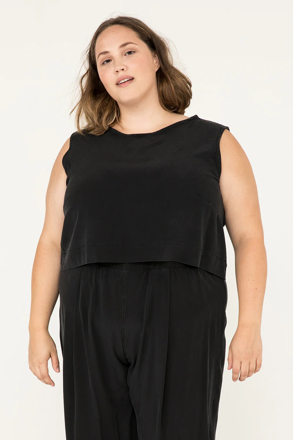 Petra Crop in Silk Crepe
