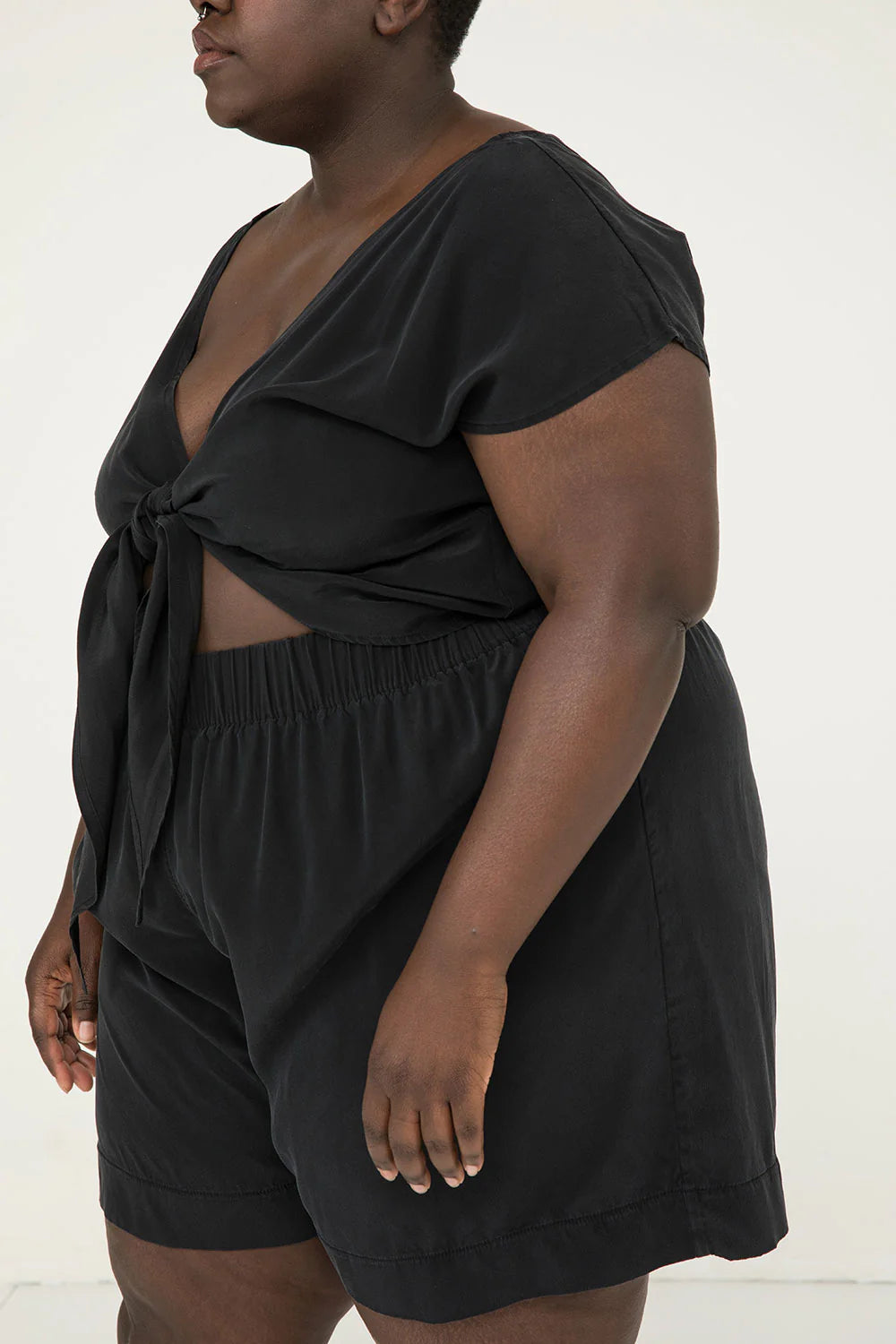 Maxine Crop in Silk Crepe
