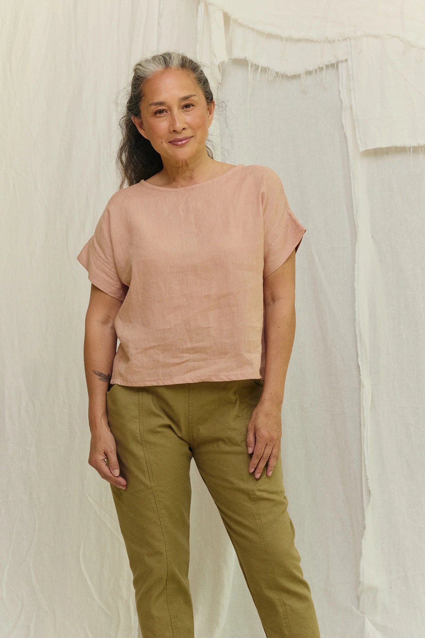 Georgia Tee in Lightweight Linen