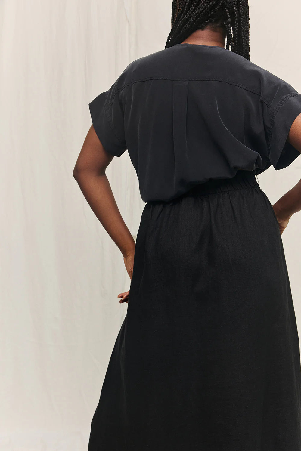 Georgia Snap Top in Silk Crepe