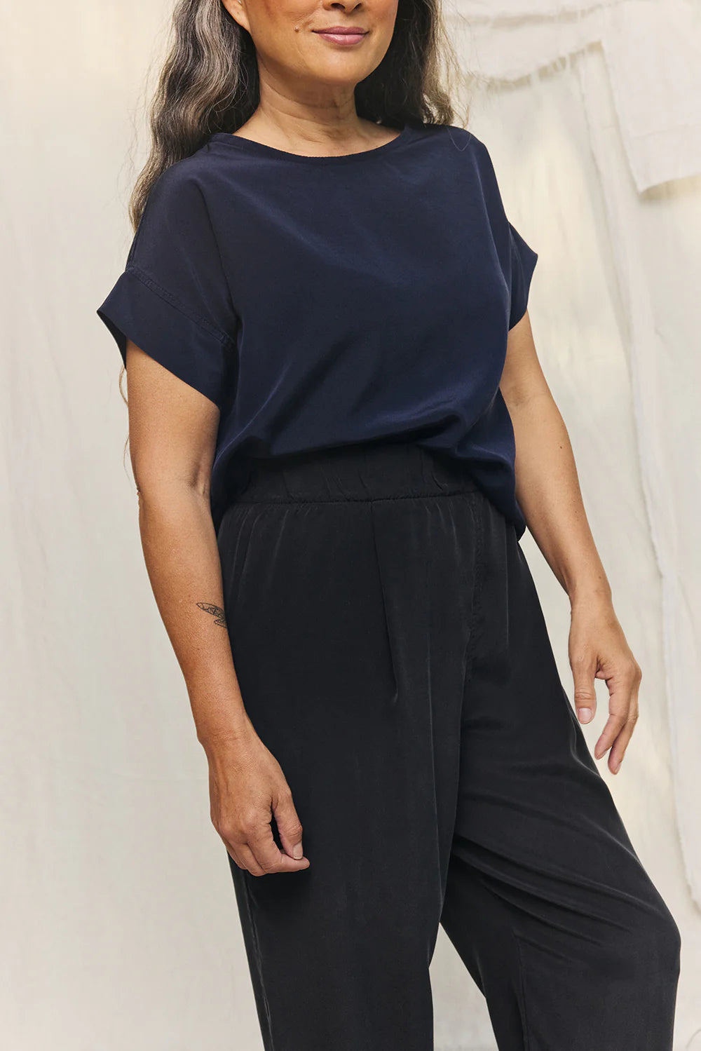 Georgia Tee in Silk Crepe
