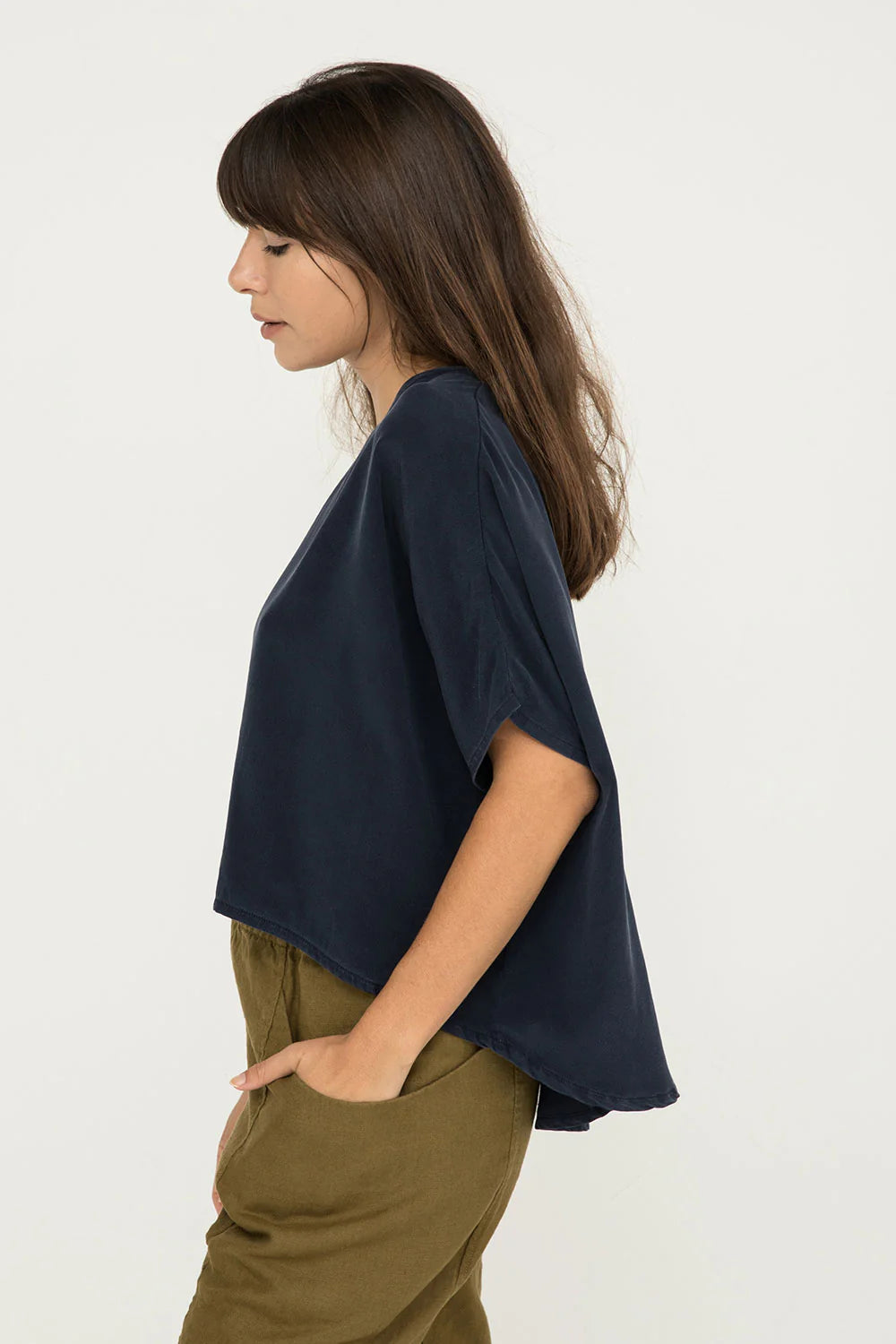 Linn Tee in Silk Crepe
