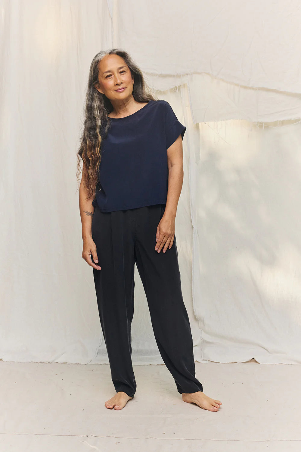 Georgia Tee in Silk Crepe