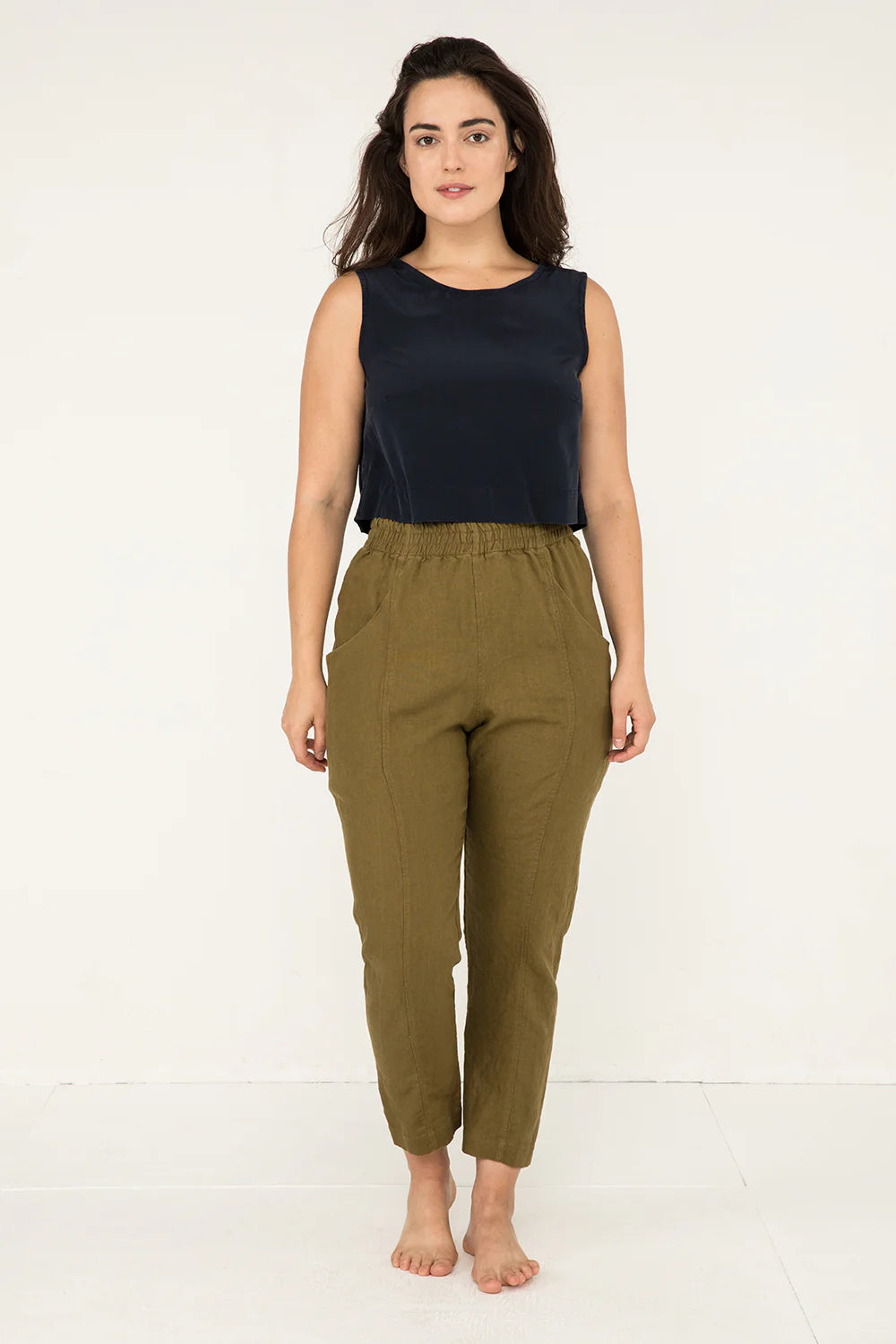 Petra Crop in Silk Crepe