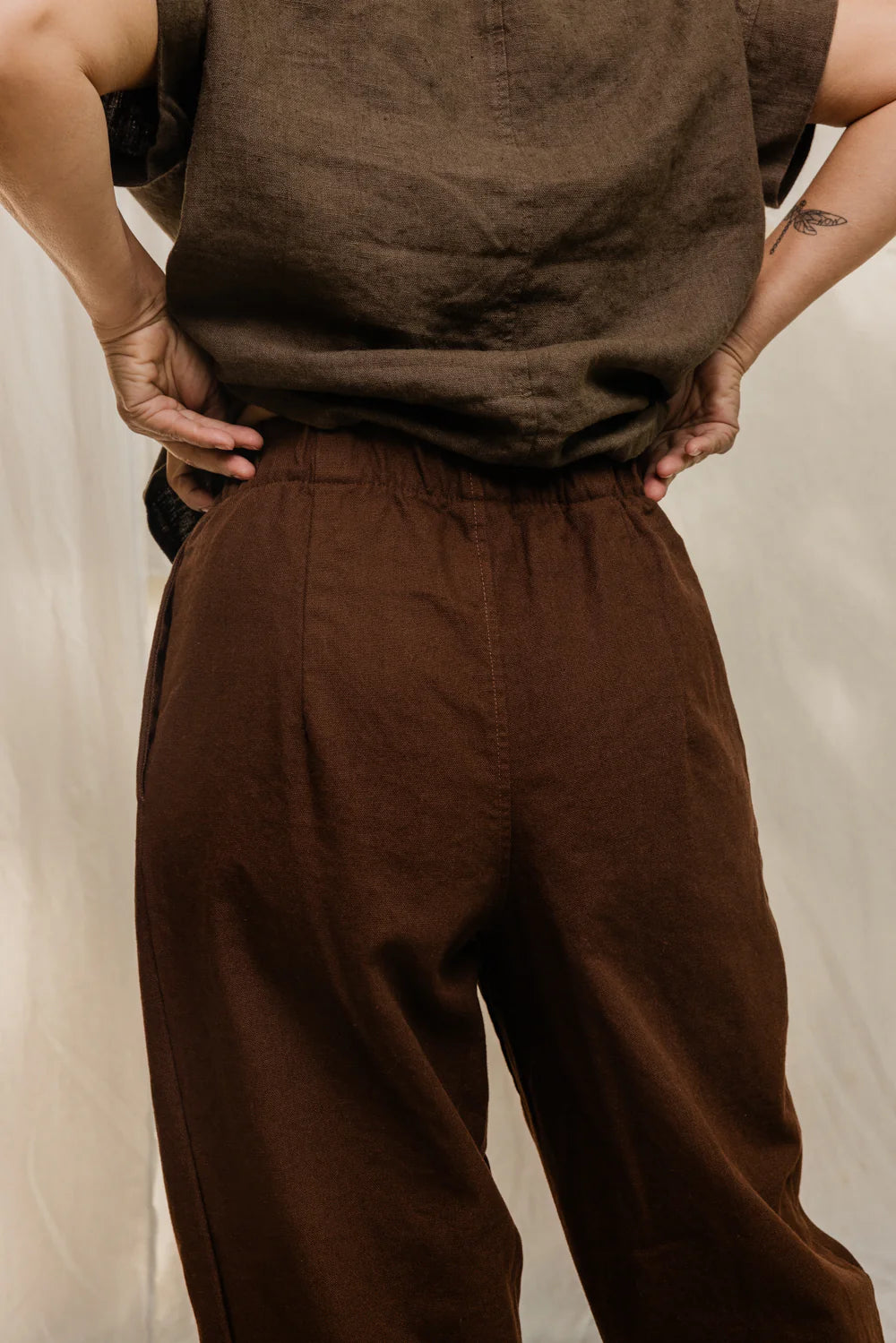Andy Trouser in Organic Cotton Canvas, Umber, Size XL-Regular | Ready to Ship