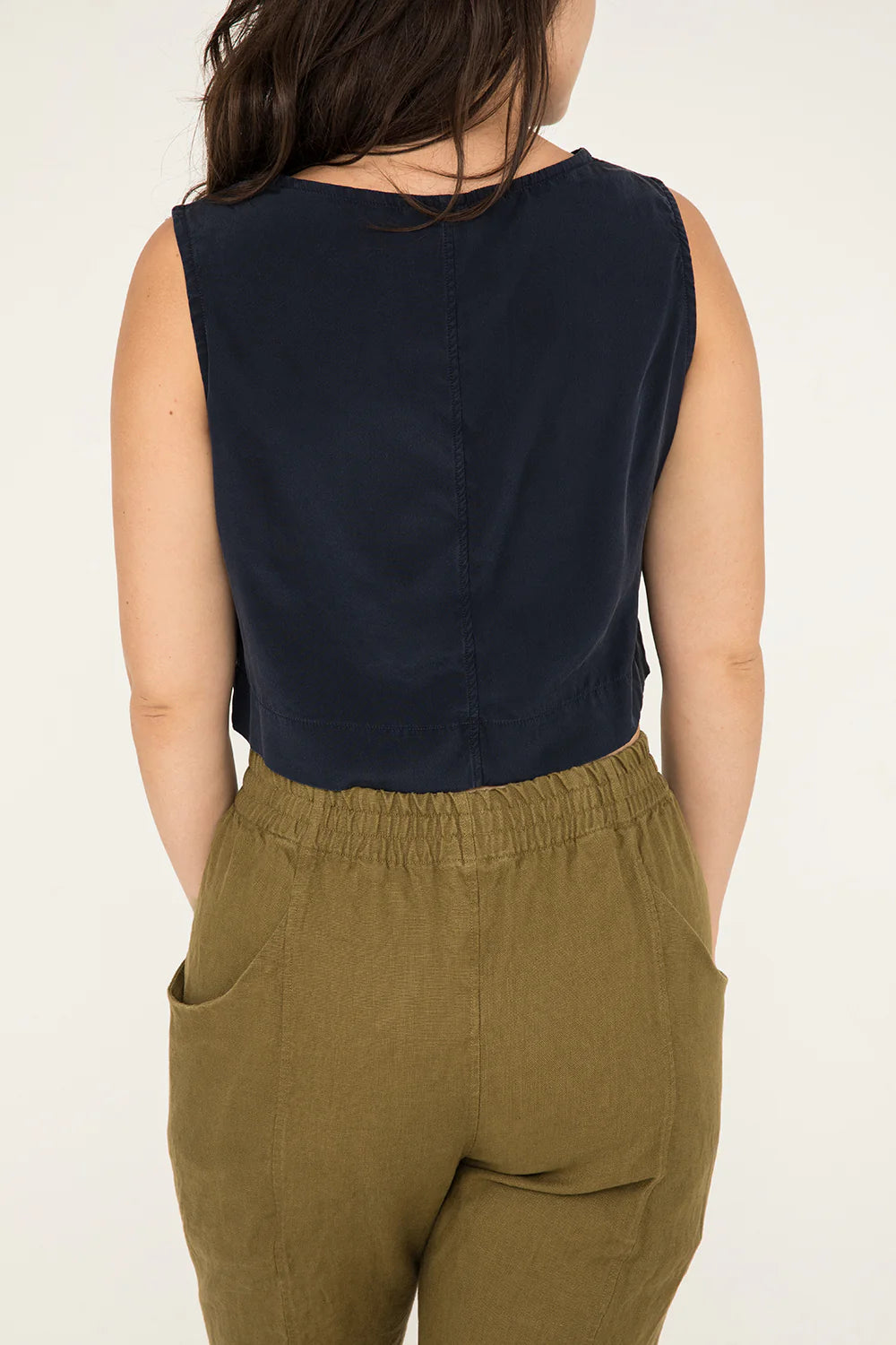 Petra Crop in Silk Crepe
