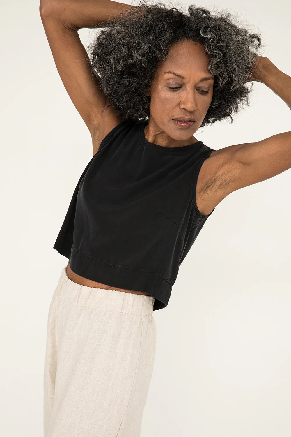Petra Crop in Silk Crepe