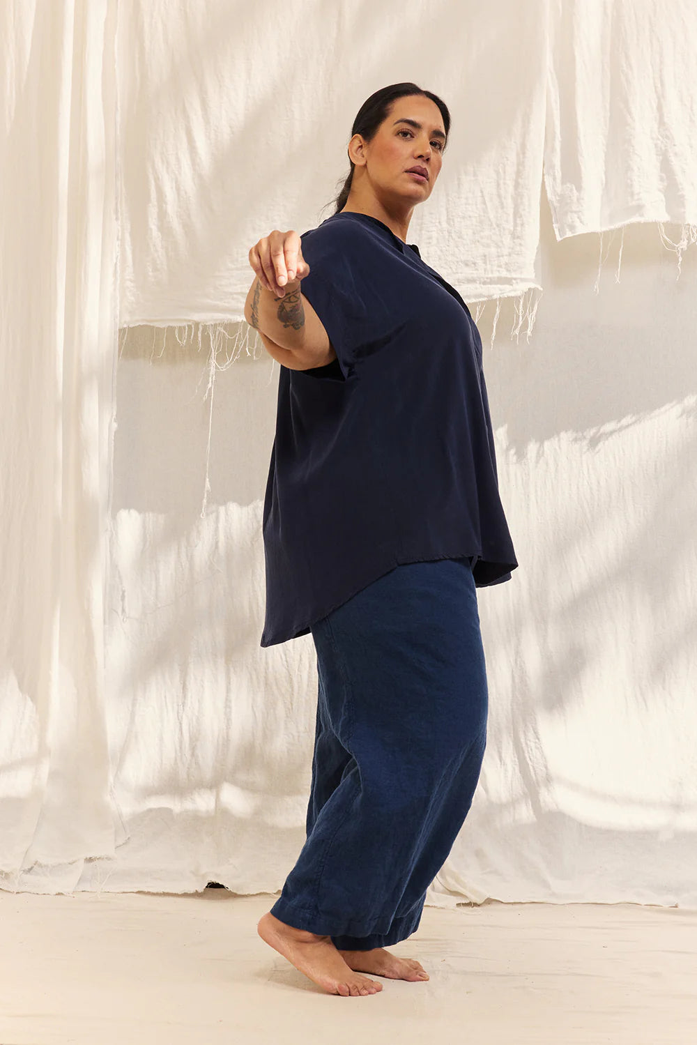 Georgia Snap Top in Silk Crepe