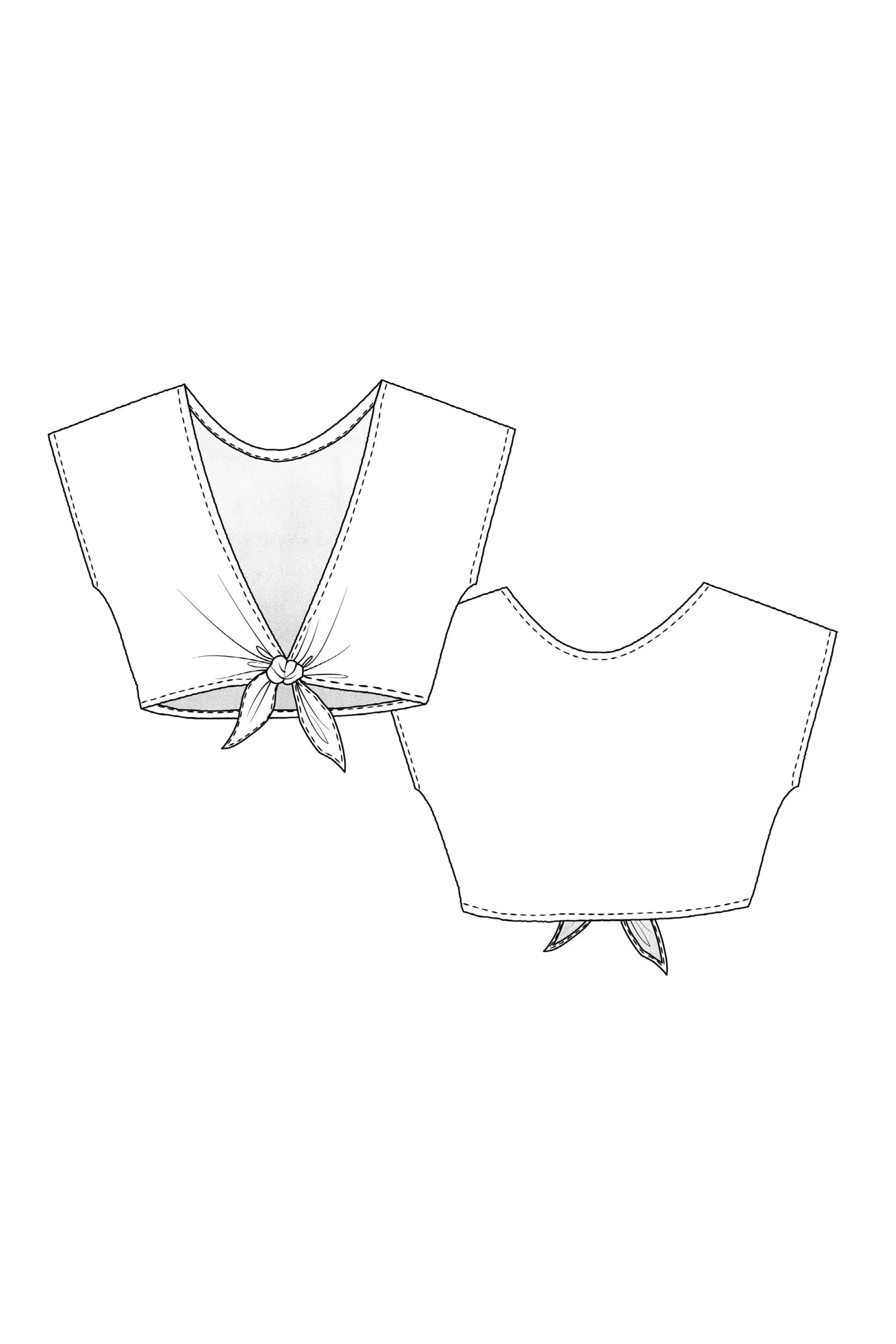 Maxine Crop Digital Sewing Pattern