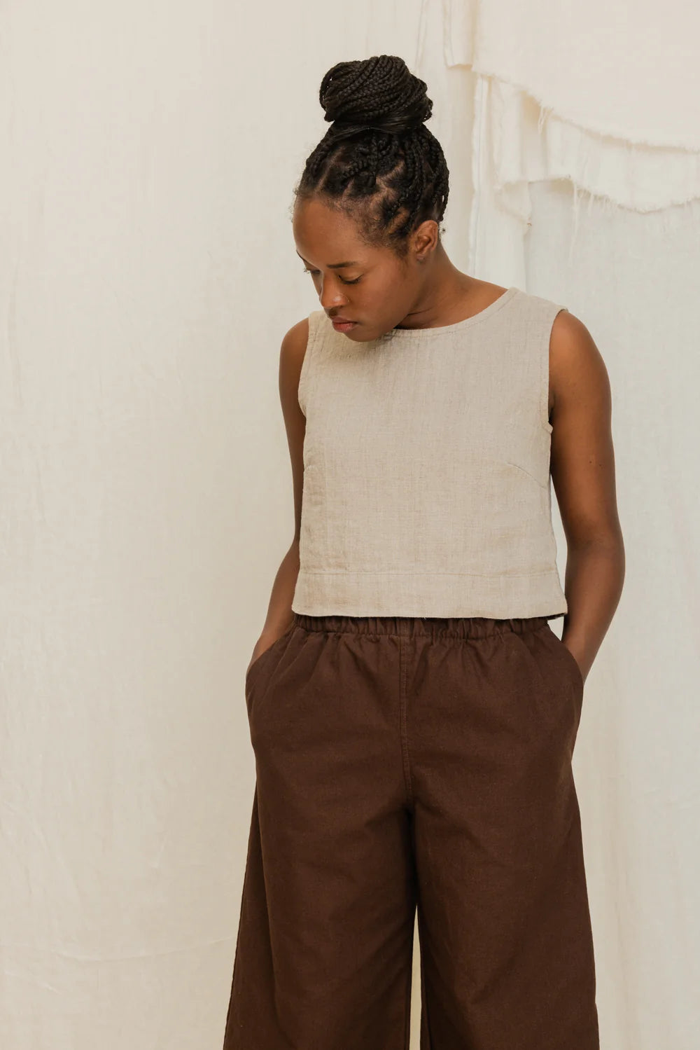 Florence Pant in Organic Cotton Canvas, Umber, Size S-Regular | Ready to Ship