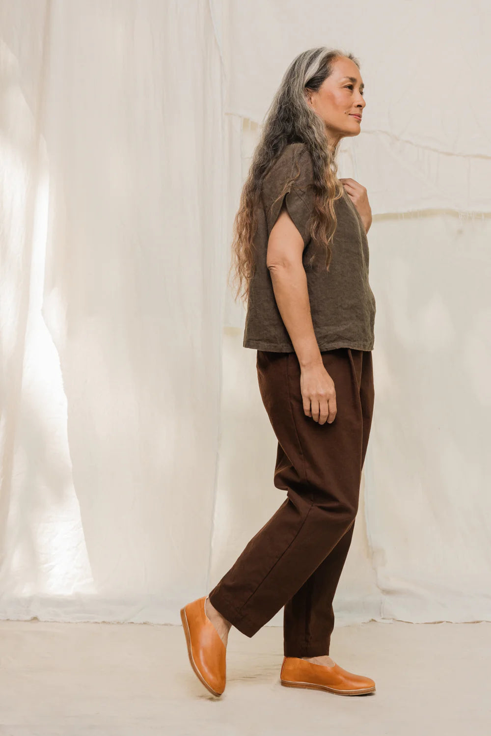 Andy Trouser in Organic Cotton Canvas, Umber, Size XL-Regular | Ready to Ship