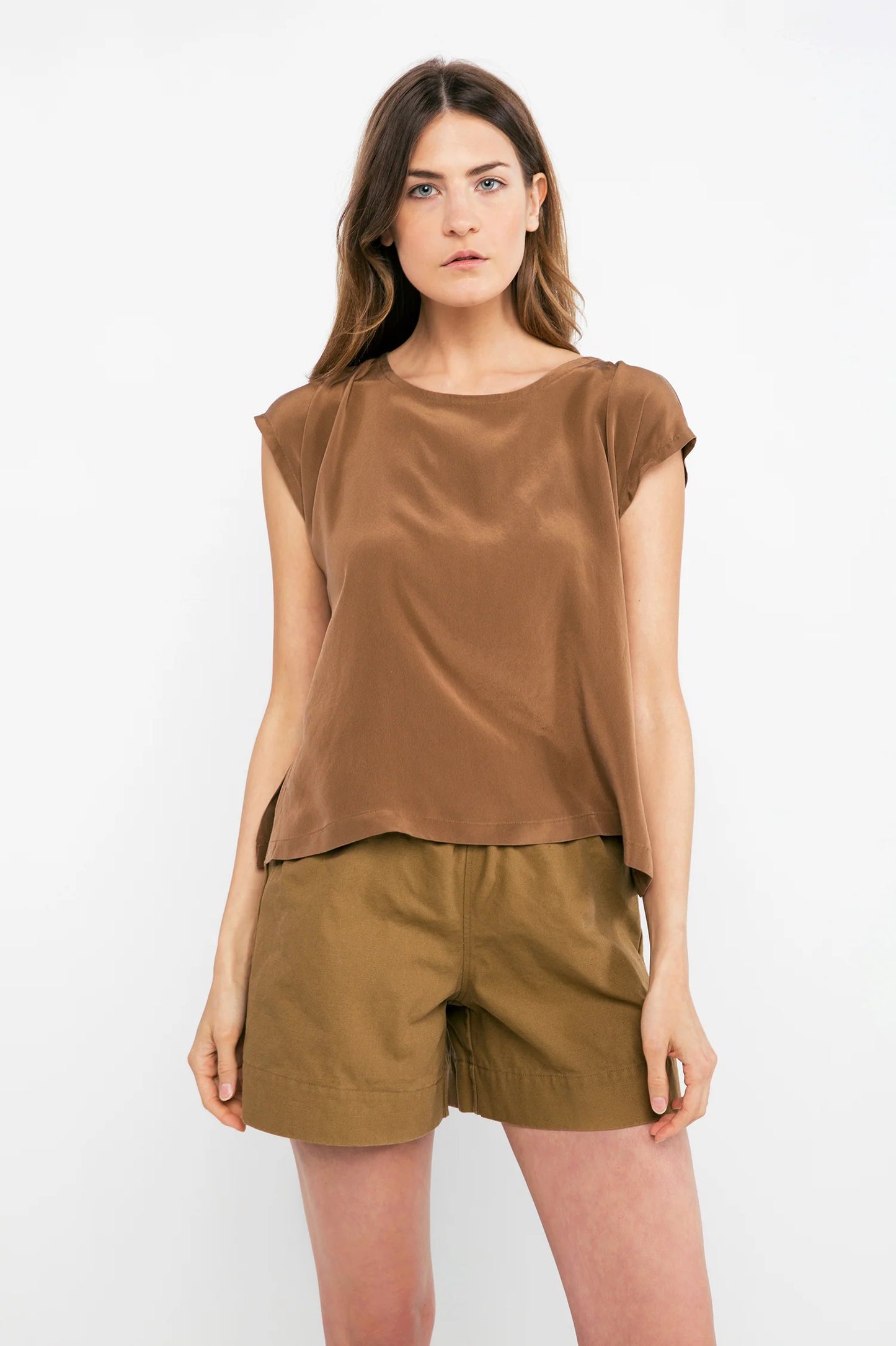 Josephine Shell in Silk Crepe