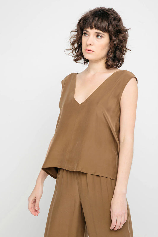 Marlena Tank in Silk Crepe
