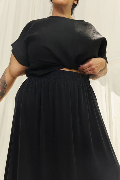 Bel Skirt in Silk Crepe