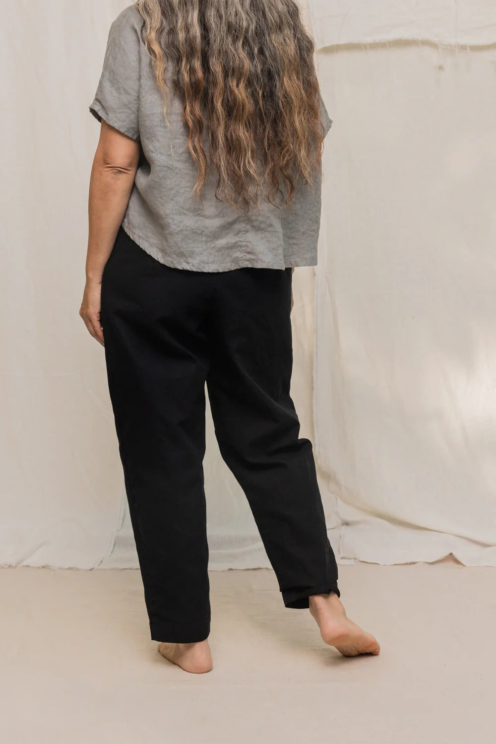 Andy Trouser in Organic Cotton Canvas, Black, Size 5X-Regular | Ready to Ship