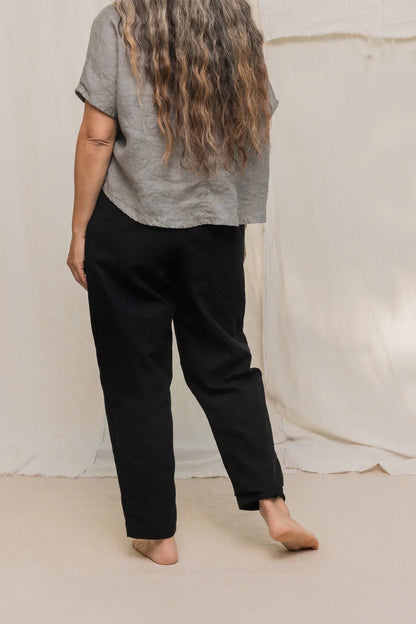Andy Trouser in Organic Cotton Canvas, Black, Size 5X-Regular | Ready to Ship