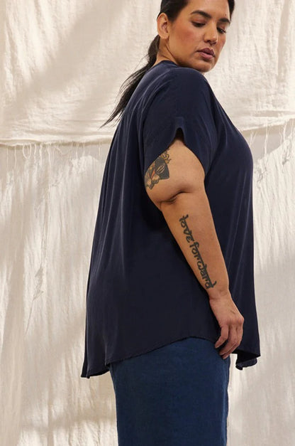 Georgia Snap Top in Silk Crepe
