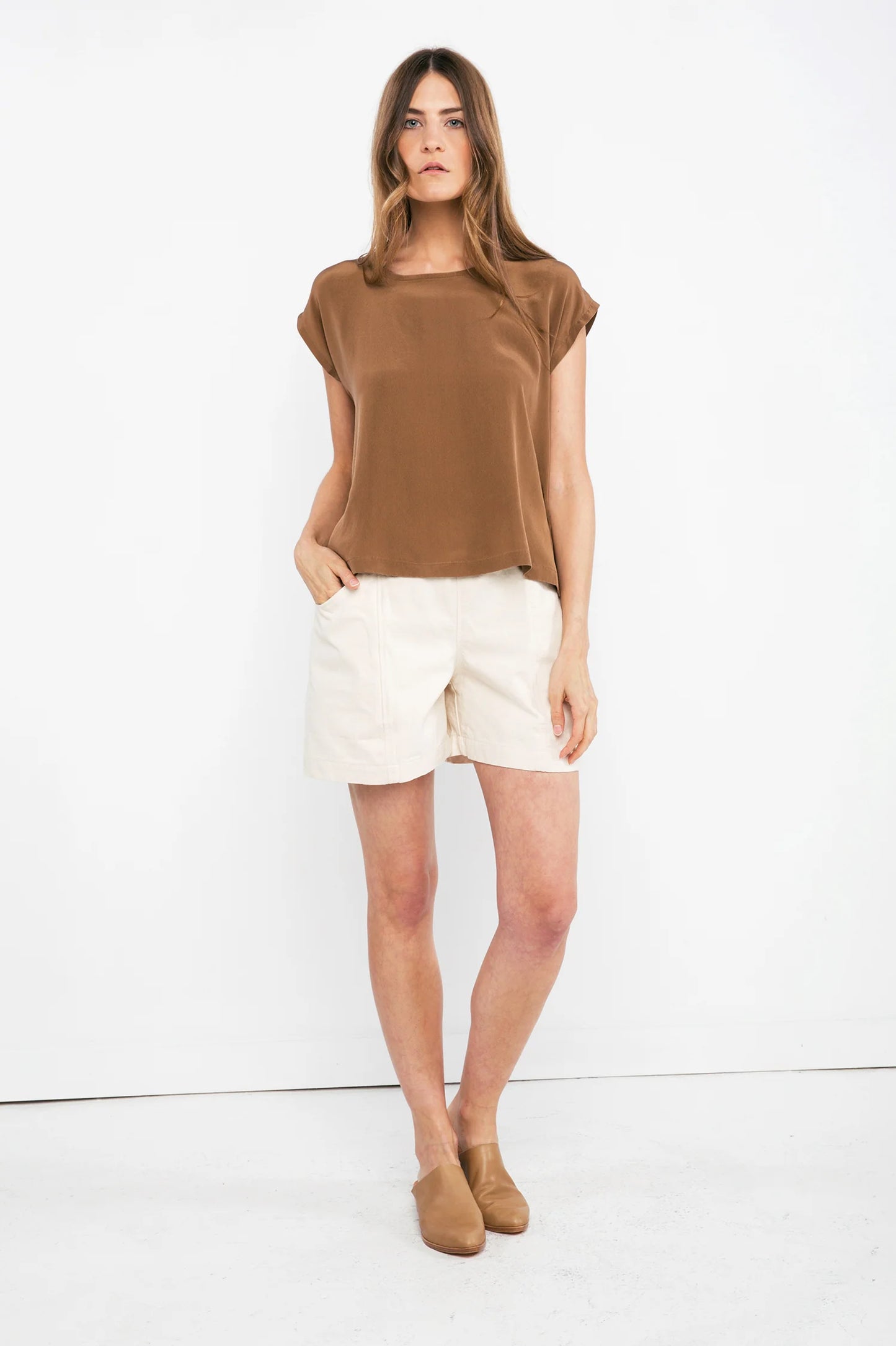 Josephine Shell in Silk Crepe