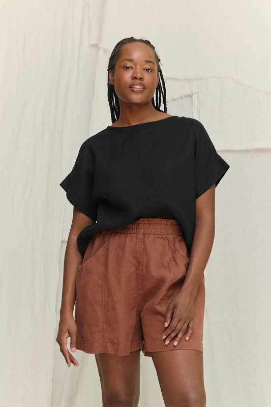 Georgia Tee in Lightweight Linen