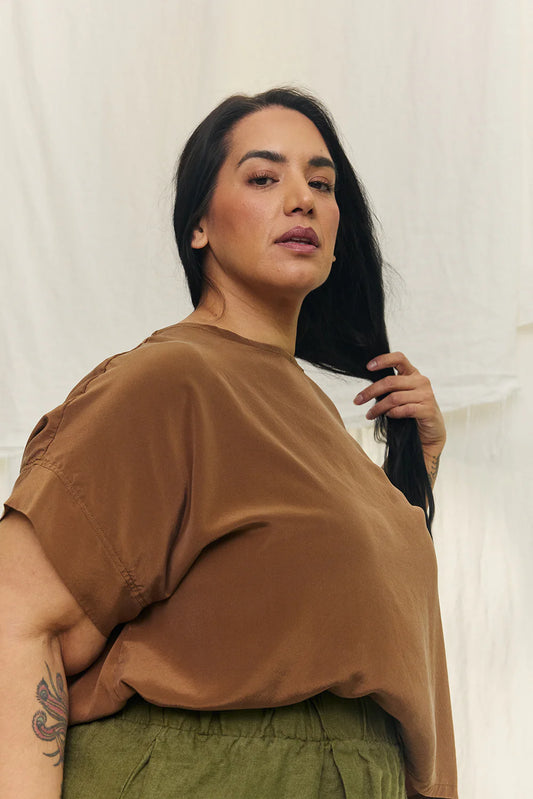 Georgia Tee in Silk Crepe