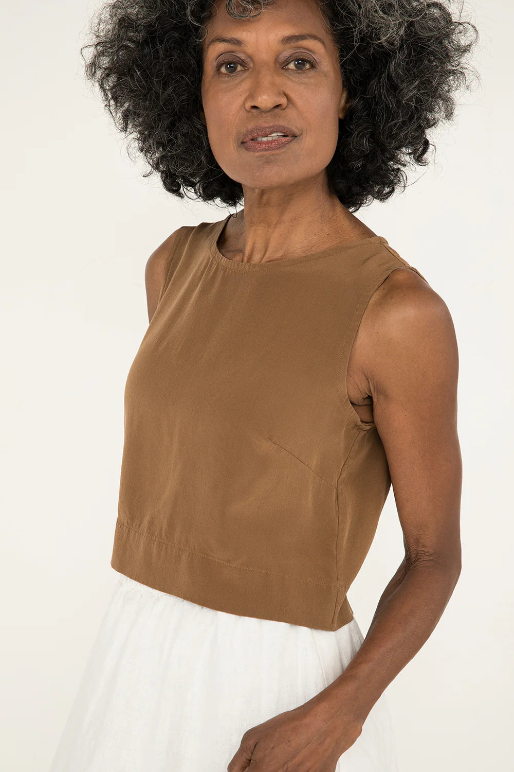 Petra Crop in Silk Crepe