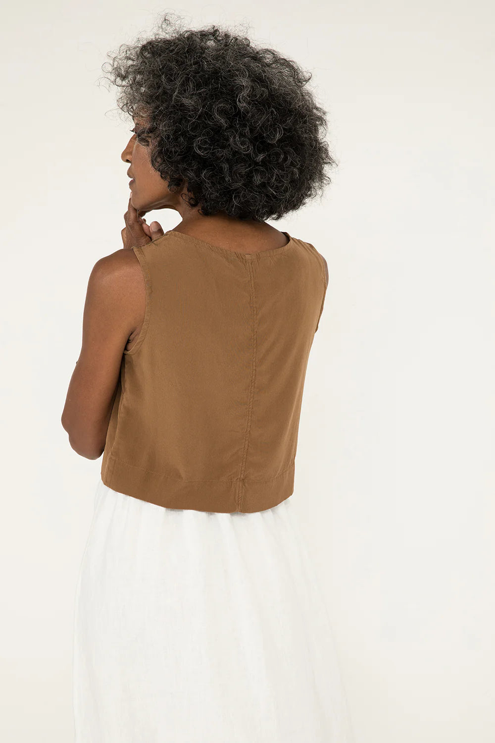 Petra Crop in Silk Crepe