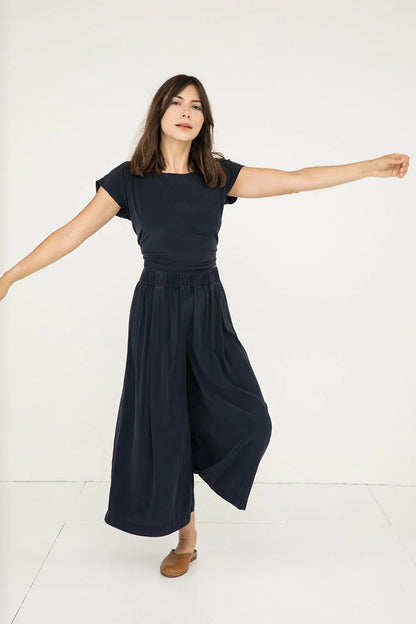Maxine Crop in Silk Crepe