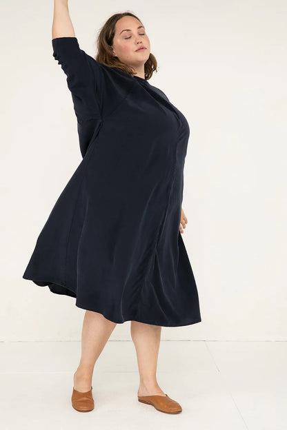 Silk Crepe | Navy