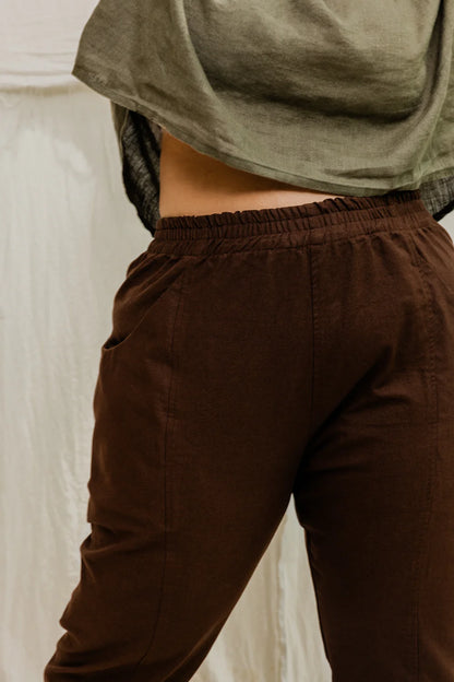 Clyde Work Pant in Organic Cotton Canvas, Umber, Size XXS-Regular | Ready to Ship