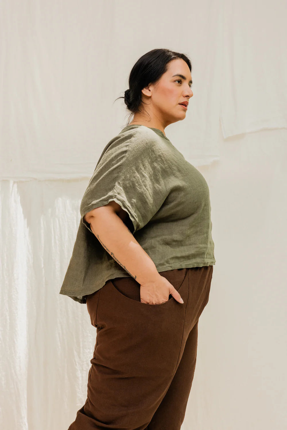 Clyde Work Pant in Organic Cotton Canvas, Umber, Size XXS-Short | Ready to Ship