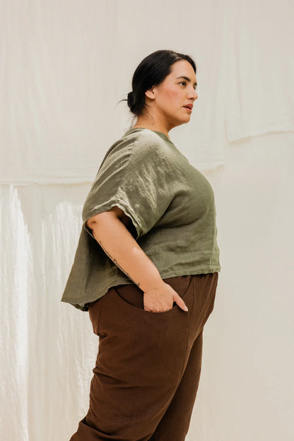 Clyde Work Pant in Organic Cotton Canvas, Umber, Size XXS-Short | Ready to Ship