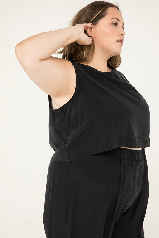 Petra Crop in Silk Crepe