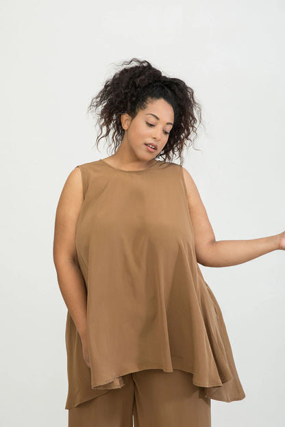 Harlow Tunic in Silk Crepe