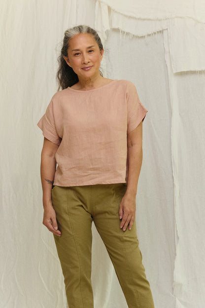 Georgia Tee in Lightweight Linen
