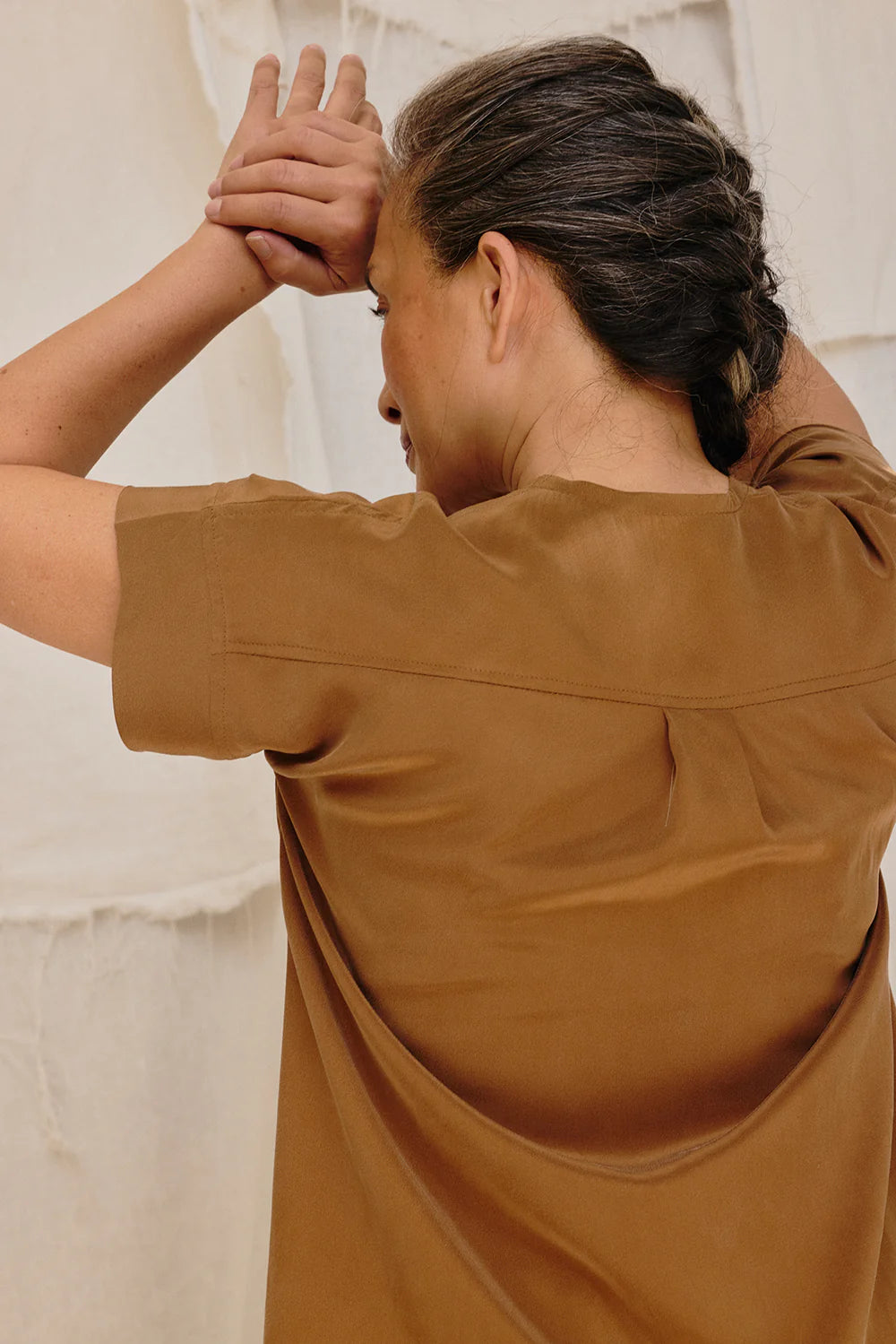 Georgia Snap Top in Silk Crepe