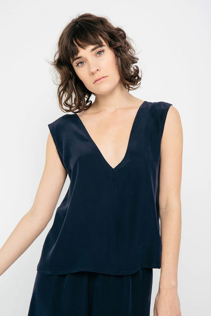 Marlena Tank in Silk Crepe