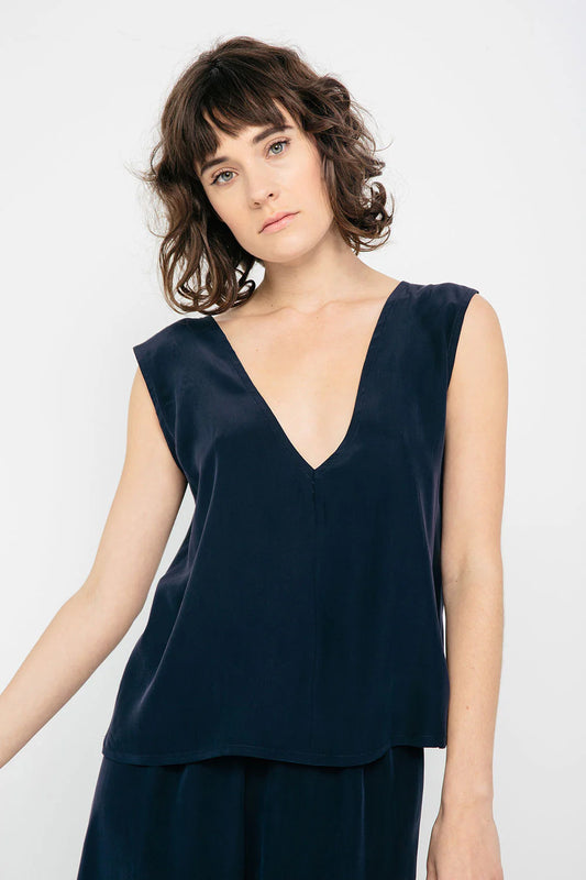 Marlena Tank in Silk Crepe