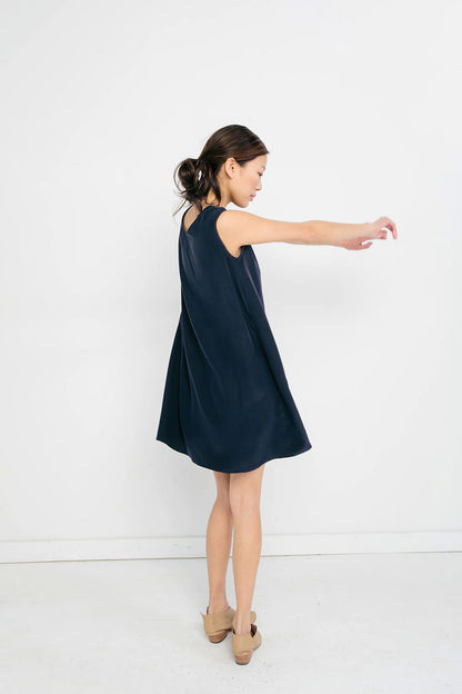 Marlena Dress in Silk Crepe