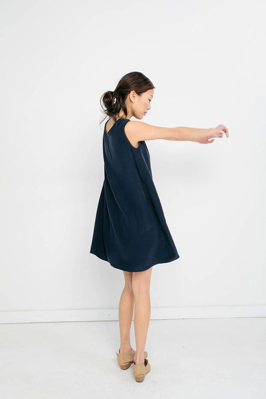 Marlena Dress in Silk Crepe
