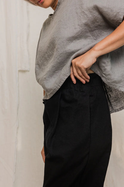 Andy Trouser in Organic Cotton Canvas, Black, Size S-Regular | Ready to Ship