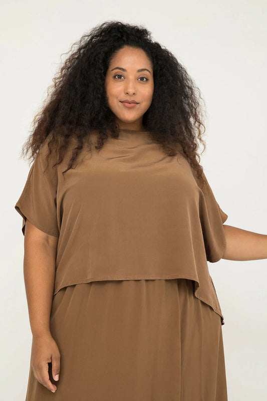 Linn Tee in Silk Crepe