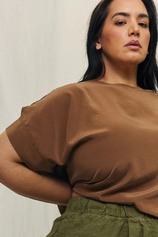 Georgia Tee in Silk Crepe