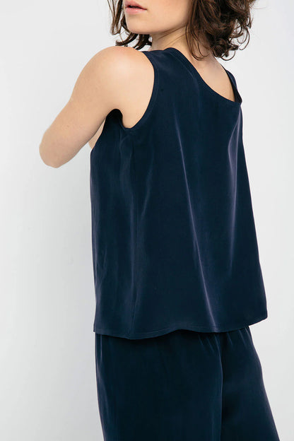 Marlena Tank in Silk Crepe