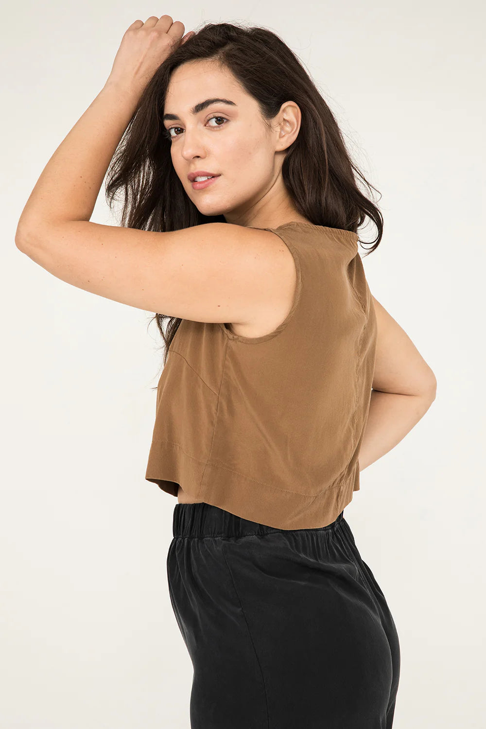 Petra Crop in Silk Crepe